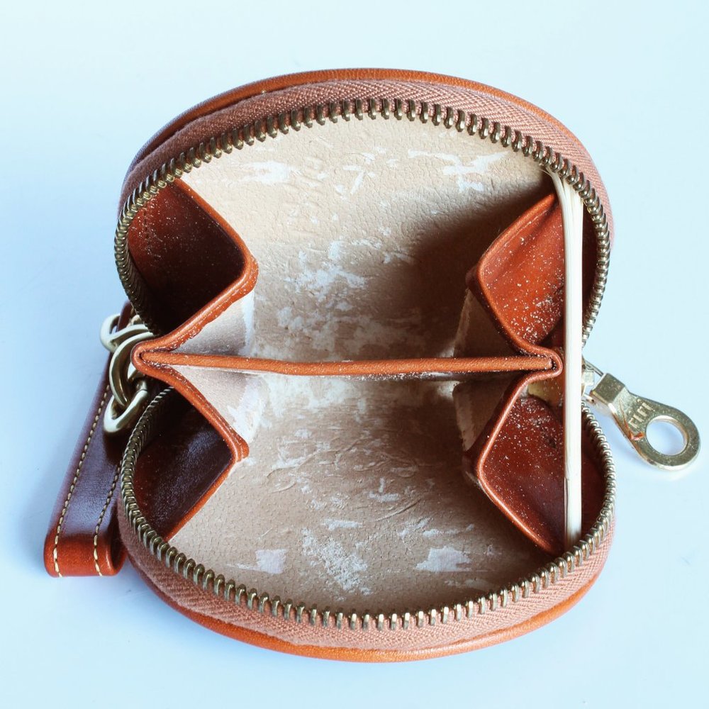 Dooney & Bourke Coin Wallet Blue Nubuck Leather Small Wristlet - Picture 6 of 6